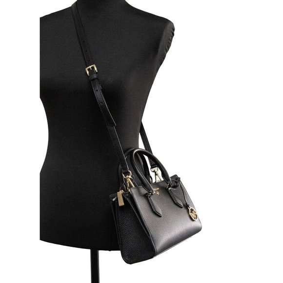 NEW Michael Kors Valerie Small East West Satchel Black Leather Crossbody Bag - Picture 5 of 12